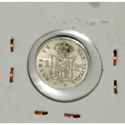 MONEDA 1 REAL ISABEL II 1860 BARCELONA