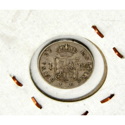 MONEDA 1 REAL ISABEL II 1861 BARCELONA