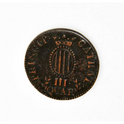 MONEDA 3 CUARTOS FERNANDO VII 1811 CATALUNA