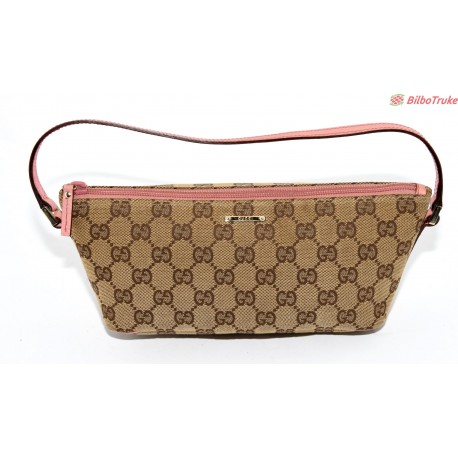 BOLSO DE TELA Y CUERO GUCCI