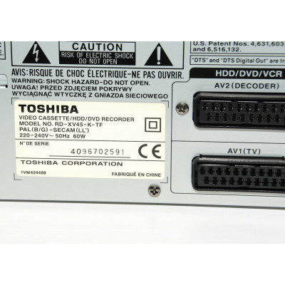 PLETINA DVD Y VHS Y HDD TOSHIBA PARA PIEZAS