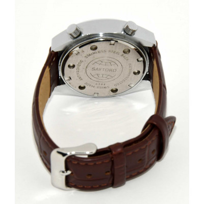 RELOJ SUIZO SAYTOKO CON ALARMA Y DESPERTADOR