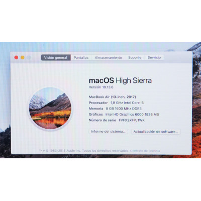 MACBOOK AIR 13 A1466 CORE I5 2017 8+128