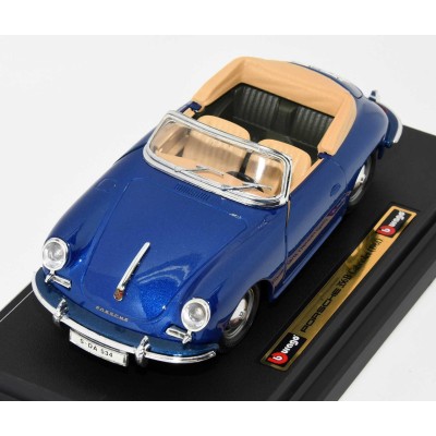 COCHE A ESCALA BURAGO METAL PORSCHE 356B CABRIO 1961