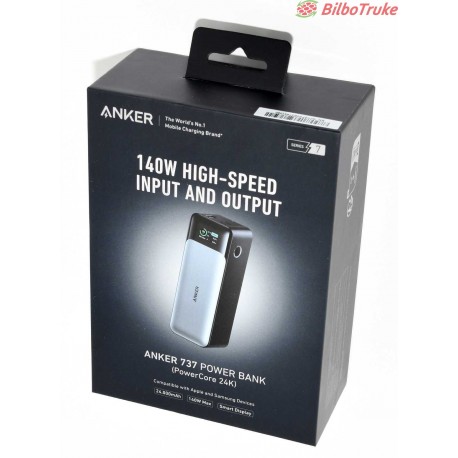 POWER BANK CON DISPLAY ANKER 737 140W 24000MAH PRECINTADO