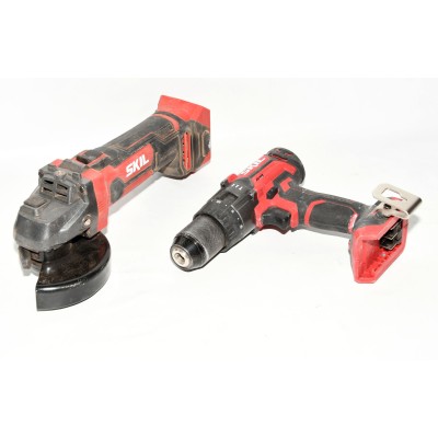 KIT AMOLADORA + ATORNILLADOR SKILL 18V A BATERIA