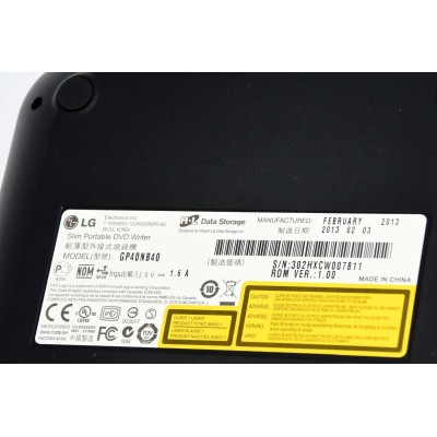 GRABADORA DVD PORTATIL LG GP40NB40