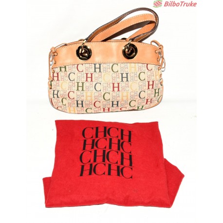 BOLSO DE TELA Y CUERO CAROLINA HERRERA