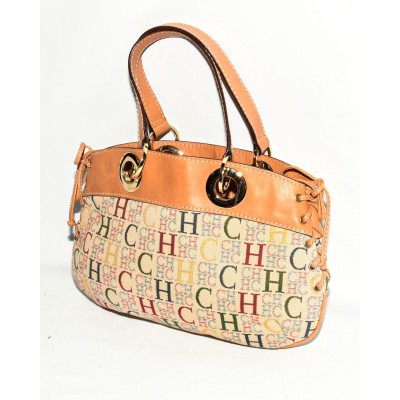 BOLSO DE TELA Y CUERO CAROLINA HERRERA