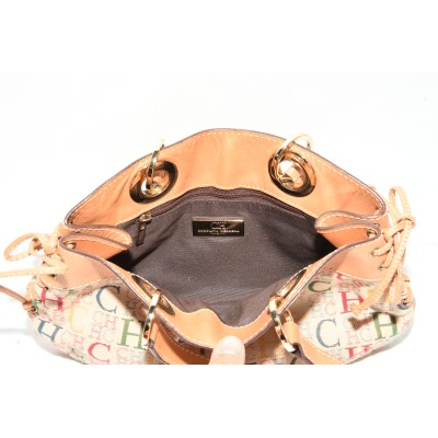 BOLSO DE TELA Y CUERO CAROLINA HERRERA