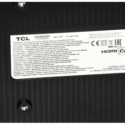 TV 32p HD HDR TCL 32S5400AF