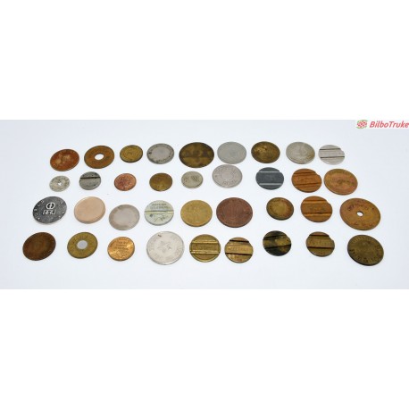 COLECCION 36 FICHAS MONEDA