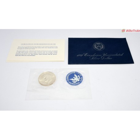 DOLAR USA 1972 EINSENHOWER PLATA SIN CIRCULAR