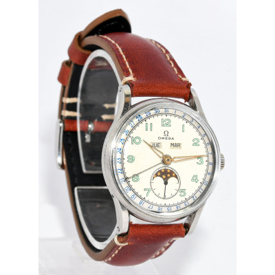 OMEGA COSMIC TRIPLE DATE MOONPHASE CAL.27 DL PC (1944)
