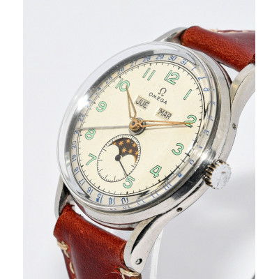 OMEGA COSMIC TRIPLE DATE MOONPHASE CAL.27 DL PC (1944)