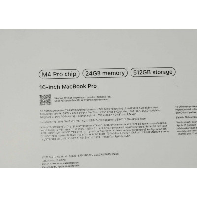 MACBOOK PRO 16p M4 PRO 2024 / 512GB SSD / 24GB RAM PRECINTADO