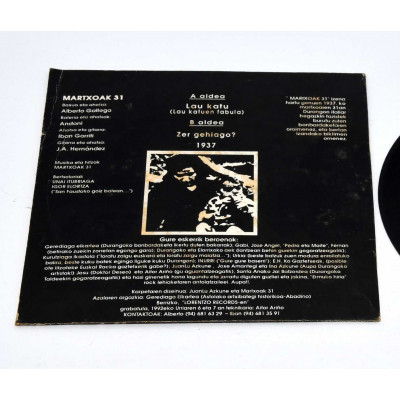 VINILO Martxoak 31 – Lau Katu - 1992