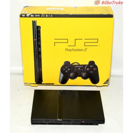 CONSOLA PS2 SLIM NEGRA CON MANDO
