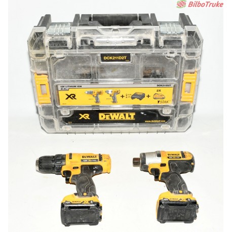 PAREJA TALADROS A BATERIA DEWALT DCD710+DCF815