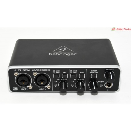 INTERFAZ DE AUDIO BEHRINGER U-PHORIA UMC202HD