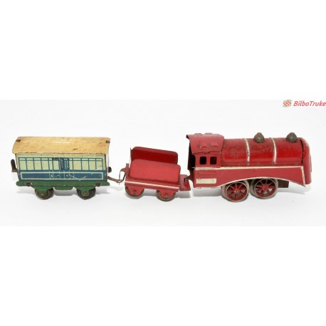 LOCOMOTORA + TENDER A CUERDA RICO