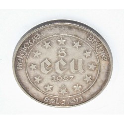 MONEDA 5 ECUS PLATA