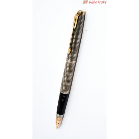 PLUMA PARKER 75 CISELLE PLATA PLUMIN 14K