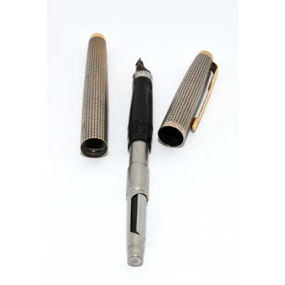 PLUMA PARKER 75 CISELLE PLATA PLUMIN 14K