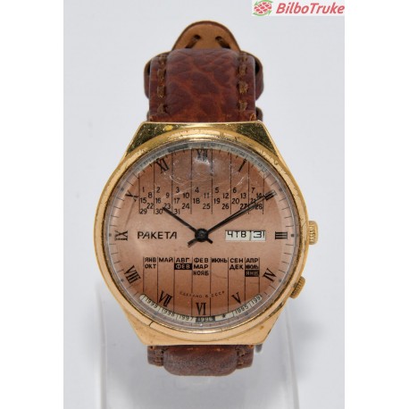 RELOJ RAKETA CALENDARIO PERPETUO CCCP UNION SOVIETICA