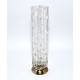 FLORERO CRISTAL CON BASE DE PLATA DE LEY