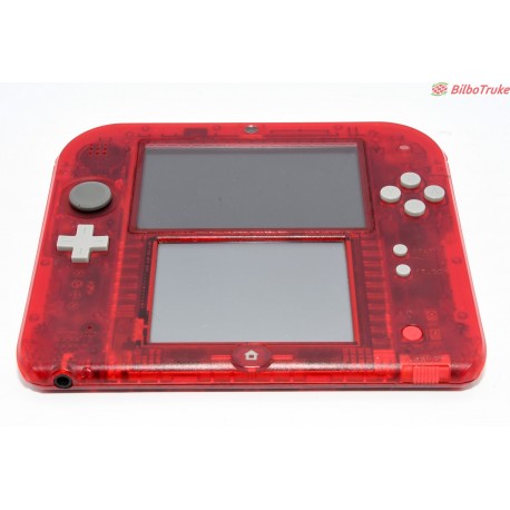 CONSOLA NINTENDO 2DS ROJO TRANSPARENTE