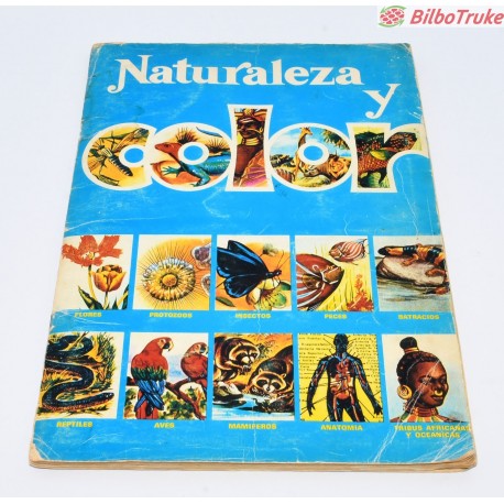ALBUM DE CROMOS NATURALEZA Y COLOR 1980