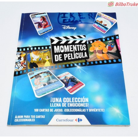 ALBUM DE CROMOS MOMENTOS DE PELICULA DISNEY CARREFOUR