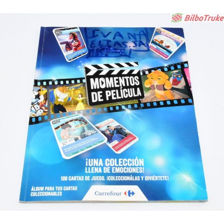 ALBUM DE CROMOS MOMENTOS DE PELICULA DISNEY CARREFOUR
