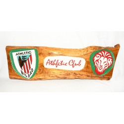 ESCUDO ATHLETIC CLUB DE BILBAO TALLADO EN MADERA