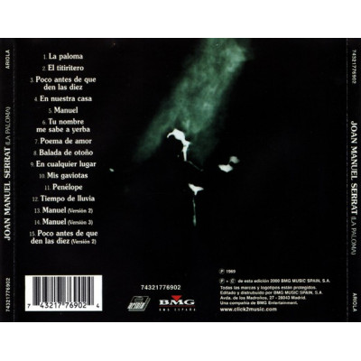 Joan Manuel Serrat - La Paloma (CD, Album, RE, RM, Bon)