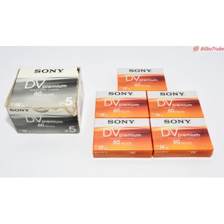 PACK 5 CINTAS SONY MINI DV PREMIUM 60MIN