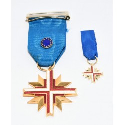 MEDALLA DEL EXCOMBATIENTE EUROPEO + MINIATURA