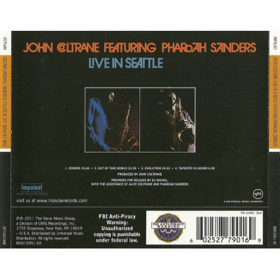 John Coltrane Featuring Pharoah Sanders - Live In Seattle (CD, Album, RE)