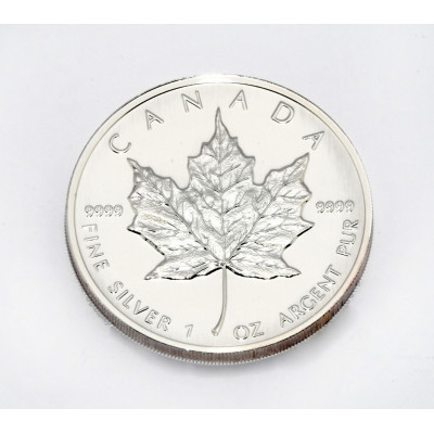 MONEDA 5 DOLARES CANADA 1994 (PLATA 999 - UNA ONZA)