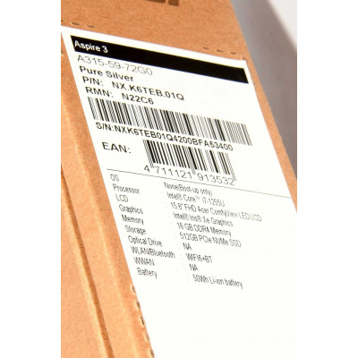 PORTATIL ACER A315-59-72G0 PURE SILVER / I7-1255U