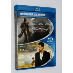 PELICULA BLURAY DOBLE Wyatt Earp / El Asesinato de Jesse James por el Cobarde Robert Ford