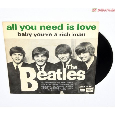 The Beatles - All You Need Is Love (7", Single, RP)