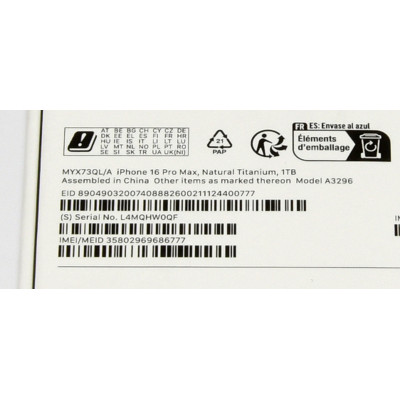 IPHONE 16 PRO MAX 1TB NATURAL TITANIUM NUEVO