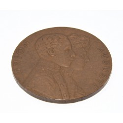 MEDALLA UNIÓN AUGUSTA ALFONSO XIII Y VICTORIA EUGENIA DE BATTENBERG, MADRID 1906