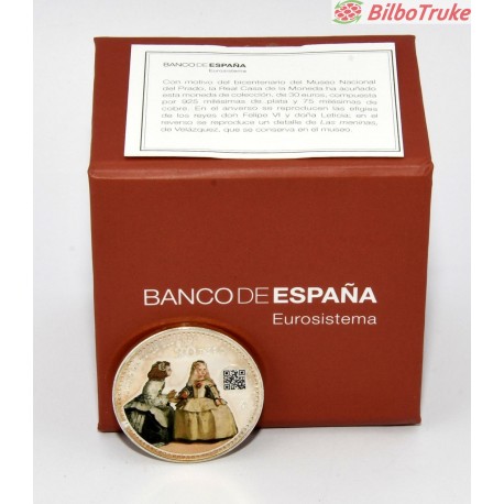 MONEDA LAS MENINAS VELAZQUEZ EL PRADO 30 EUROS