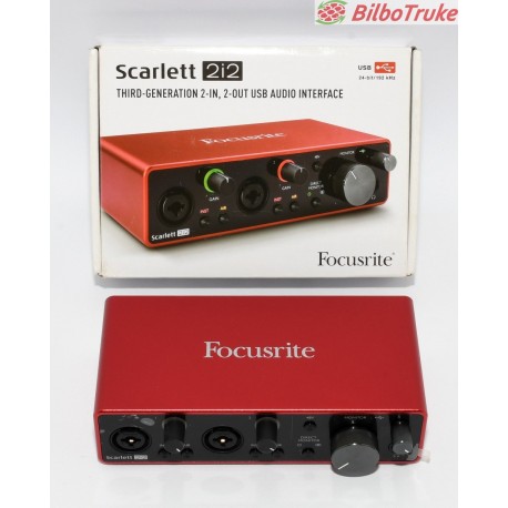 INTERFAZ AUDIO FOCUSRITE SCARLETT 2I2