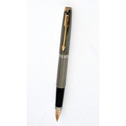 PLUMA PARKER 75 CISELLE PLATA PLUMIN 14K