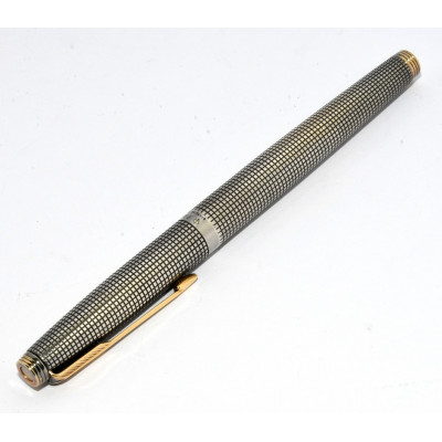 PLUMA PARKER 75 CISELLE PLATA PLUMIN 14K