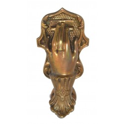 GOLPEADOR DE PUERTA MANO BRONCE